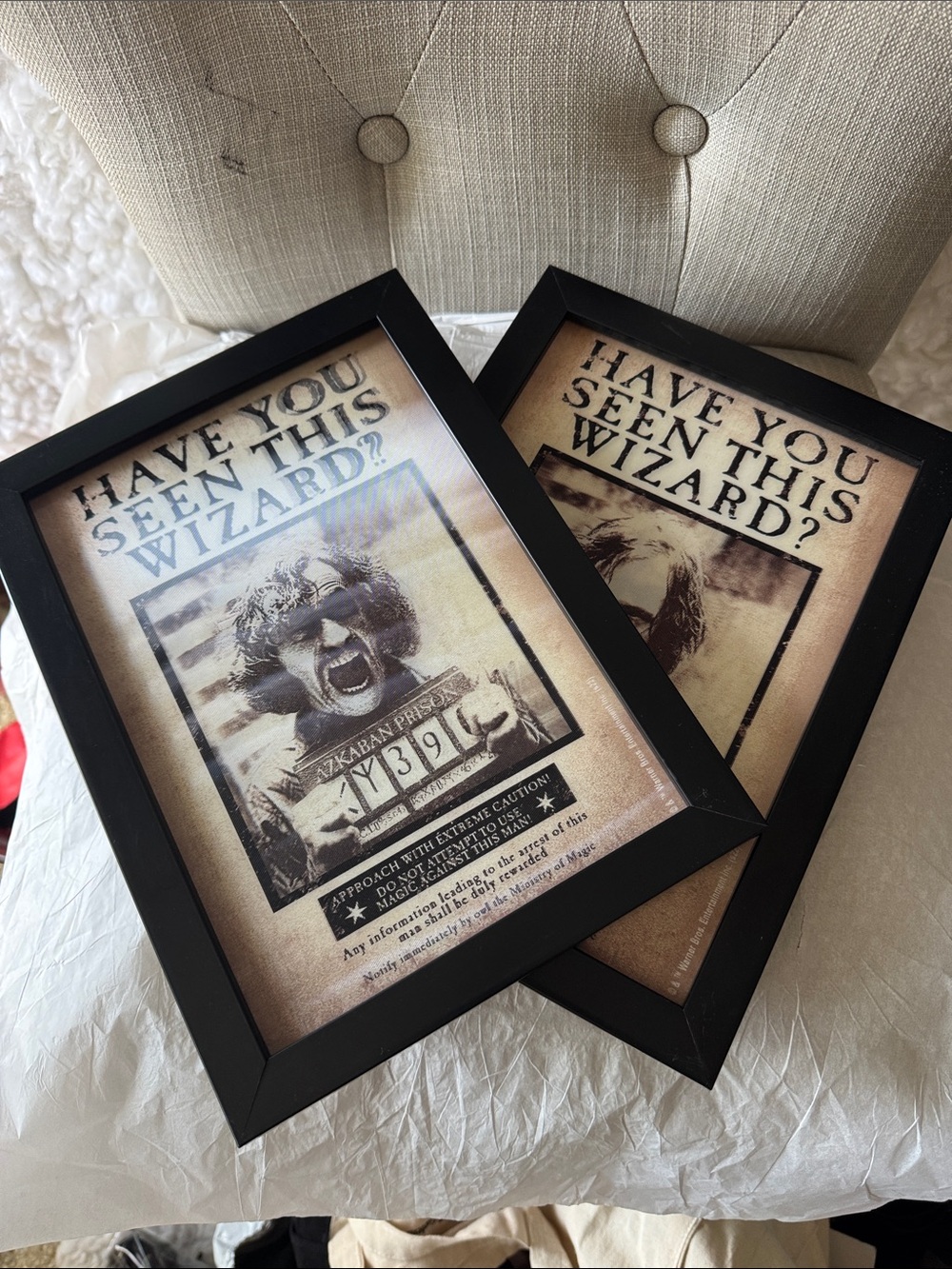 Black Framed 'Have You Seen This Wizard?' Wall Art